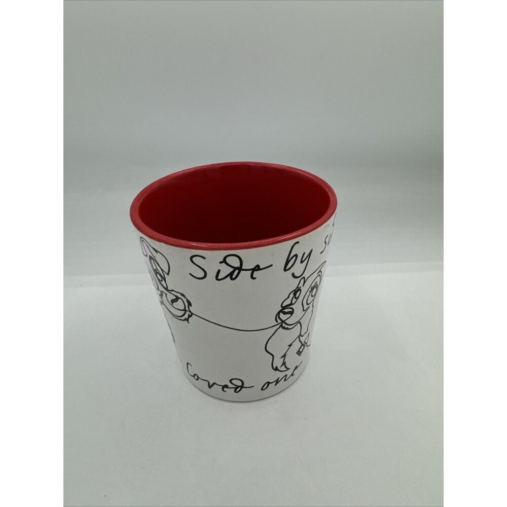 Disney Lady And The Tramp Mug Side by Side With Your Loved One White Toy Sketch
